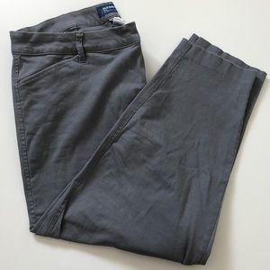 Grey Mid-Rise Ankle Pixie Pants